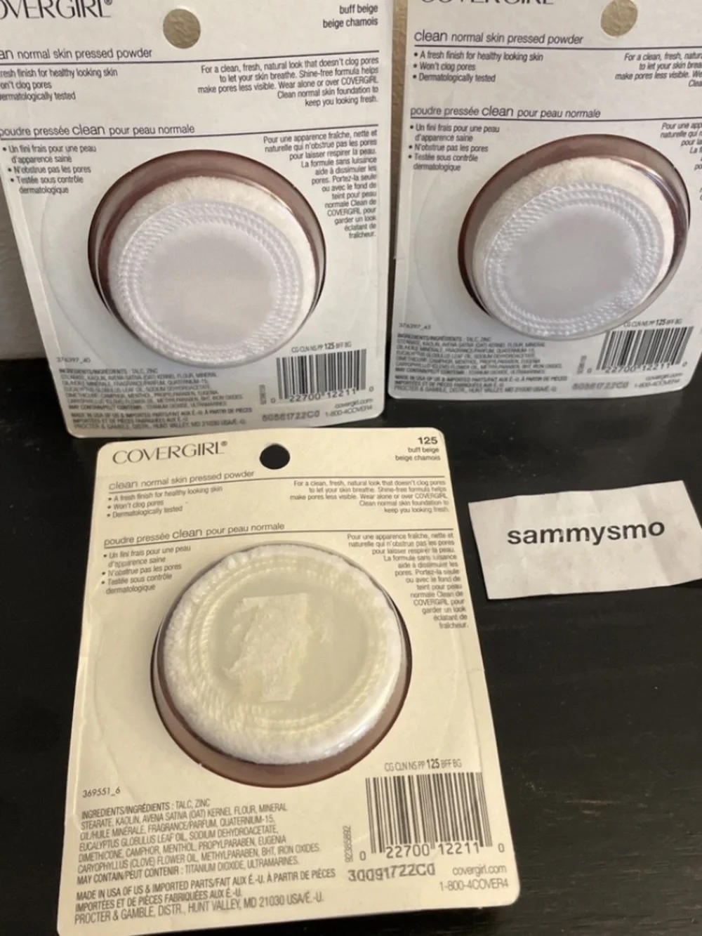 Covergirl Clean Pressed Powder, 125 Buff Beige, With Talc x3
